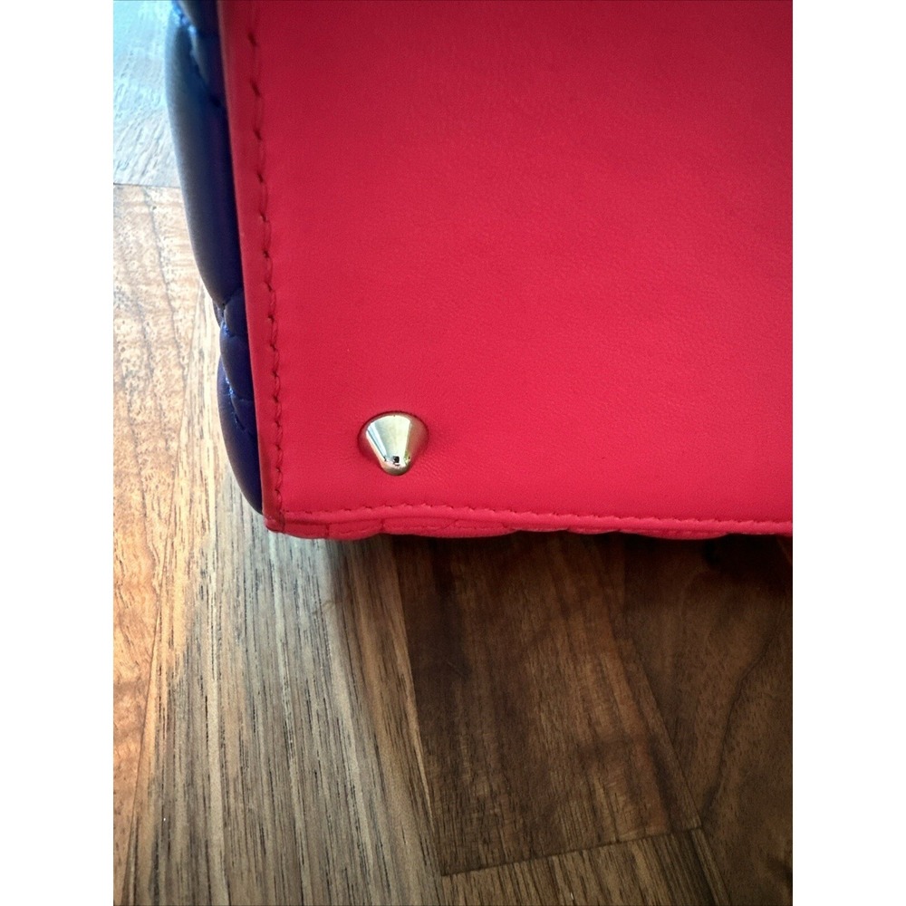 Christian Dior Lady Dior Cannage 2way Handbag Pink Tricolor. Leather Large Bag - Picture 9 of 16